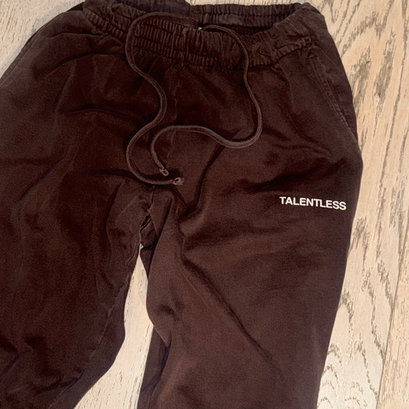 Talentless chocolate brown sweatpants jogger medium heavyweight premium cotton - Picture 2 of 7